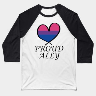 Proud Ally LGBT Gay Pride Month Bisexual Flag Baseball T-Shirt